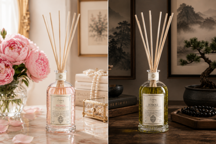 Peonia in Fiore & Boboli Proibito – Hai nốt hương, hai tâm trạng